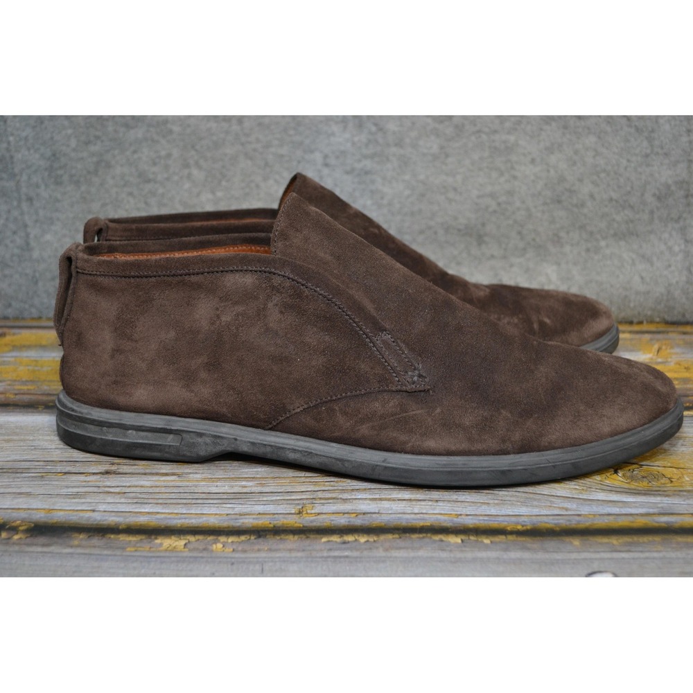 Peter Millar Boots Mens 13 Brown Suede Slip On Ankle Casual Collection Shoes